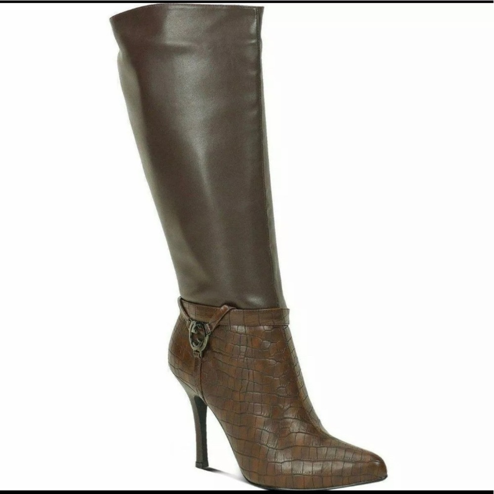 Women’s knee High Brown Croc Boot